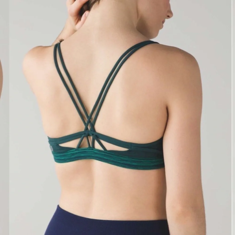 Lululemon Make A Move Bra Cyber Jungle Hero Blue / Deep Green